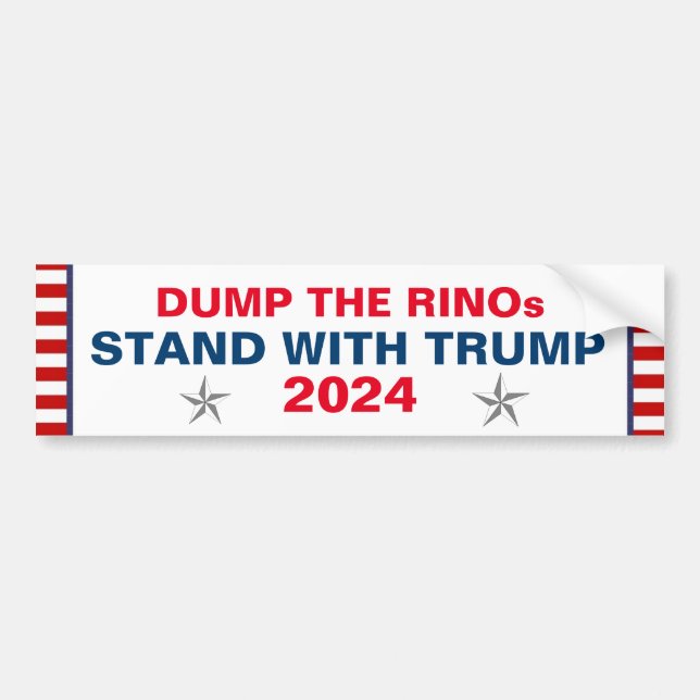 STAND WITH TRUMP 2024 BUMPER STICKER (Front)
