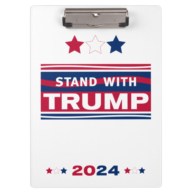 Stand with Trump~2024~MAGA Clipboard (Front)