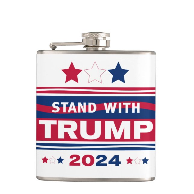 Stand with Trump~2024~MAGA Hip Flask (Front)