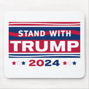 Stand with Trump~2024~MAGA Mouse Pad