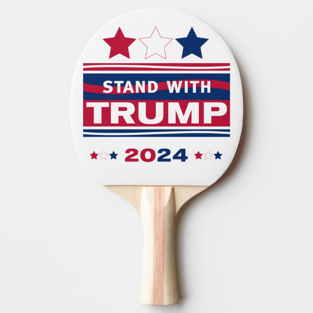 Stand with Trump~2024~MAGA Ping Pong Paddle (Front)