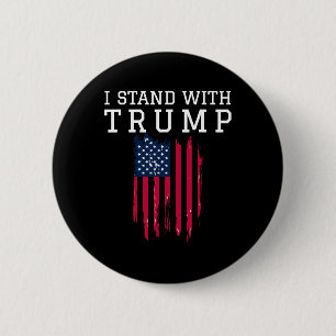 Stand With Trump Pro Trump Supporter  6 Cm Round Badge