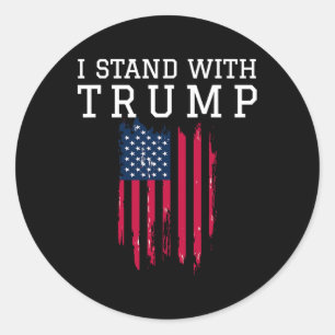 Stand With Trump Pro Trump Supporter  Classic Round Sticker