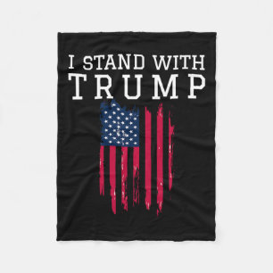Stand With Trump Pro Trump Supporter Fleece Blanket