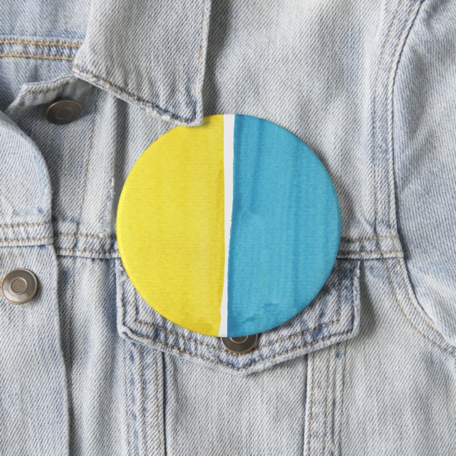 Stand with Ukraine 10 Cm Round Badge (In Situ)