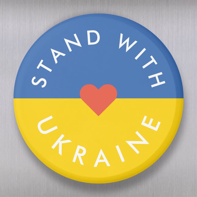 Stand with Ukraine Anti War Protest Ukrainian Flag Magnet (Creator Uploaded)