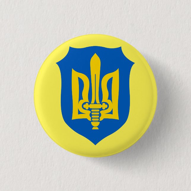 Stand With Ukraine | Coat of Arms Button (Front)