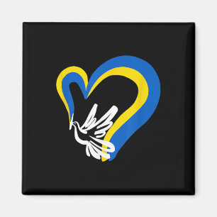 Stand With Ukraine Dove World Peace Strong Ukraini Magnet