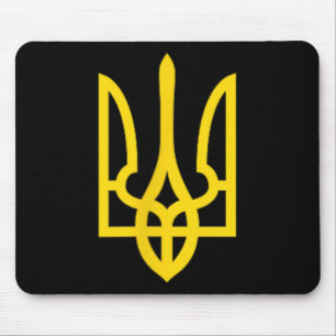 Stand With Ukraine Emblem Symbol Support Ukrainian Mouse Pad