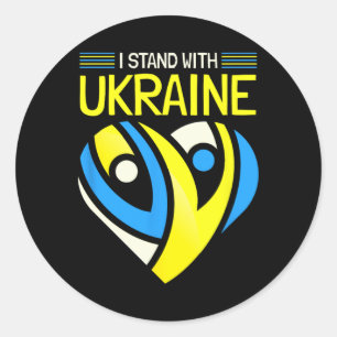Stand With Ukraine Flag Anti-putin Say No To War U Classic Round Sticker