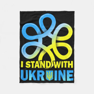 Stand With Ukraine Flag Anti-putin Say No To War U Fleece Blanket