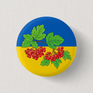 Stand With Ukraine Kalyna (viburnum) Button