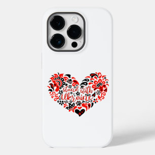 Stand with Ukraine lettering and heart Case-Mate iPhone 14 Pro Case