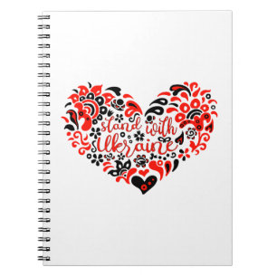 Stand with Ukraine lettering and heart Notebook
