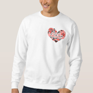 Stand with Ukraine lettering and heart Sweatshirt