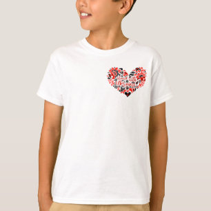 Stand with Ukraine lettering and heart T-Shirt