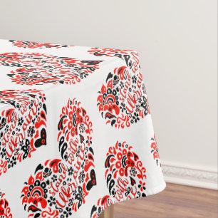 Stand with Ukraine lettering and heart Tablecloth
