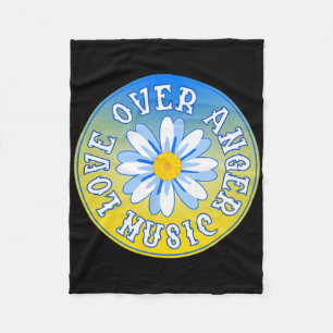 Stand With Ukraine Love Over Anger Music 2 Fleece Blanket