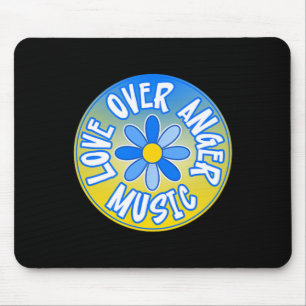 Stand With Ukraine Love Over Anger Music 3  Mouse Pad