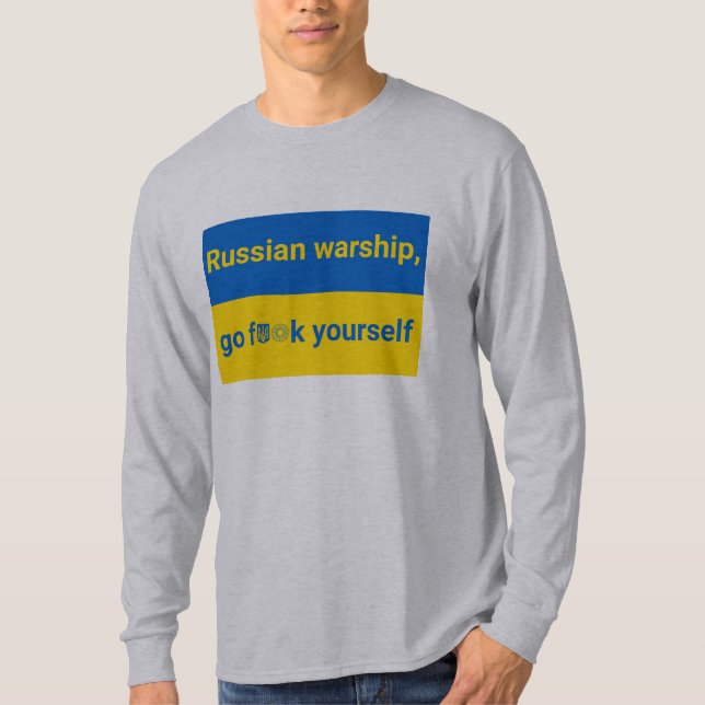 Stand With Ukraine Mens Long sleeve Shirt (Front)