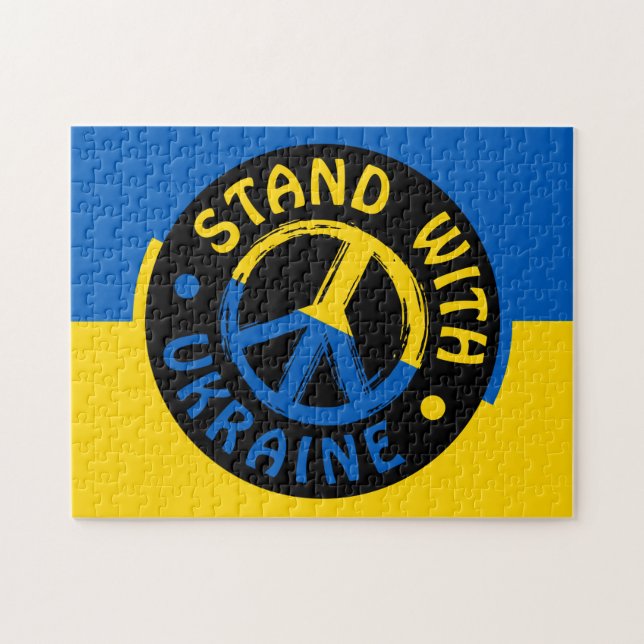 Stand With Ukraine puzzle (Horizontal)