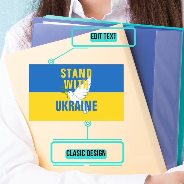 Stand With Ukraine Rectangular Sticker (Please enjoy our design and see the others in the collection.)