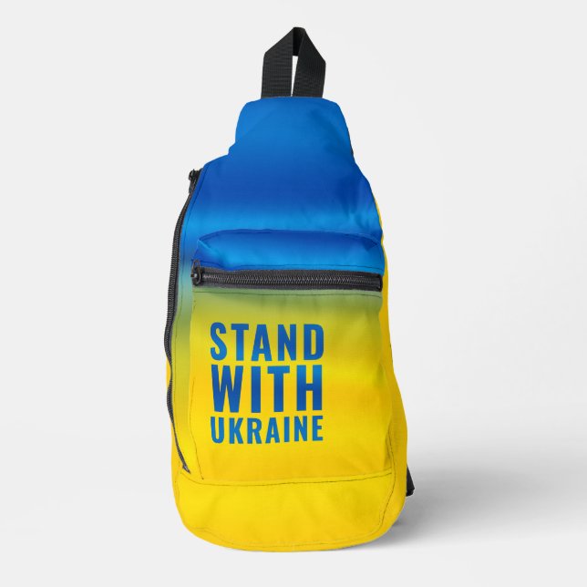 Stand with Ukraine. Sling bag (Front)