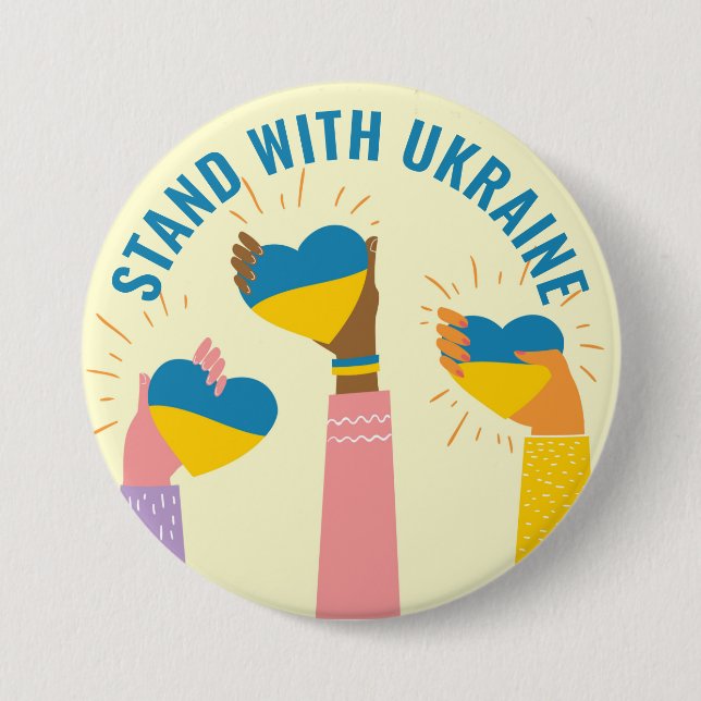 Stand with Ukraine Support Button (Front)