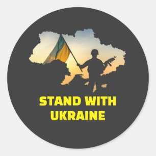 Stand with Ukraine – Support & Solidarity Classic Round Sticker