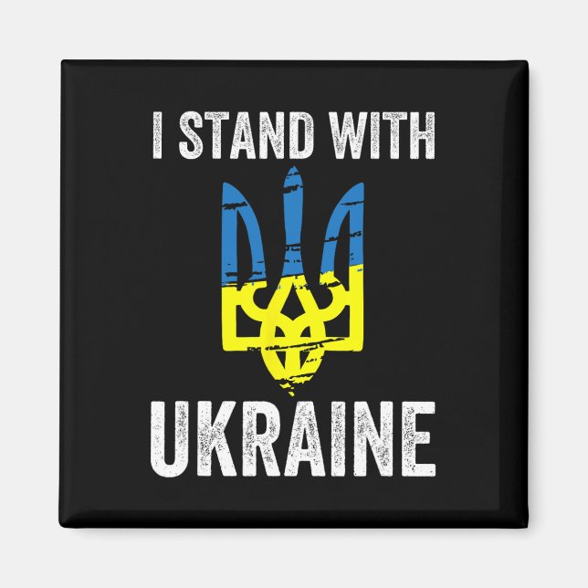 Stand With Ukraine Support Ukraine Resist Protest  Magnet (Front)
