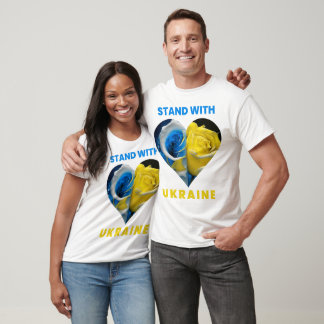 Stand With Ukraine, Ukraine Heart Flag, Ukrainian T-Shirt