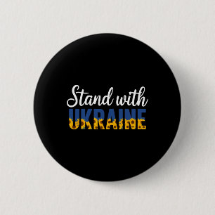 Stand With Ukraine Ukrainian Flower Sunflower  6 Cm Round Badge