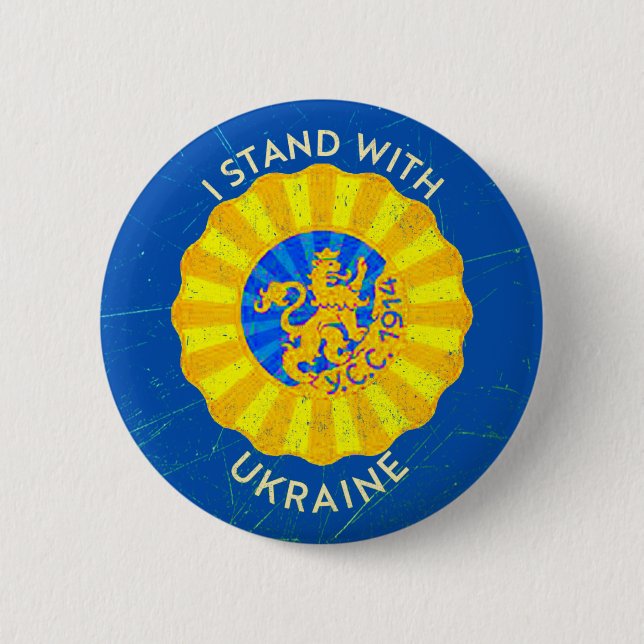 Stand With Ukraine, Ukrainian Sich Rifleman 6 Cm Round Badge (Front)