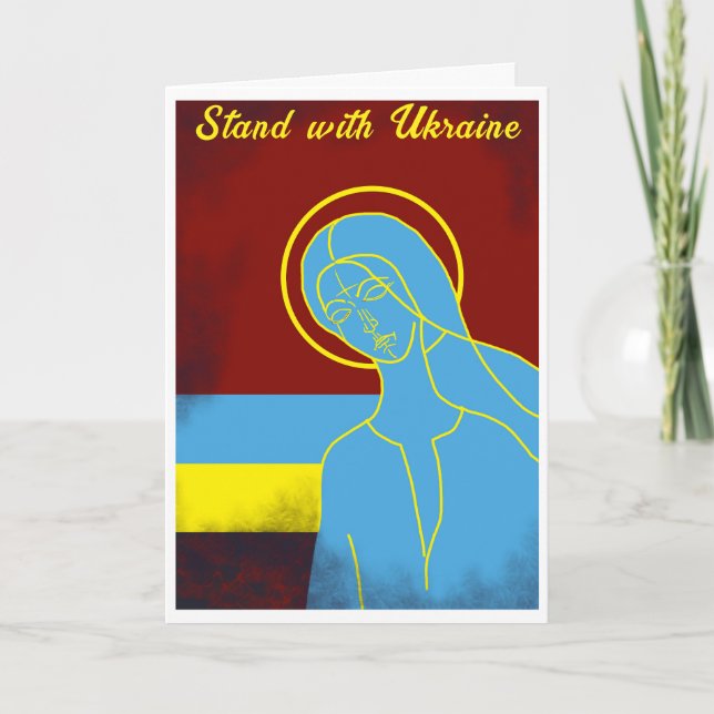 Stand with Ukraine "Yellow blue"  peace Invitation (Front)