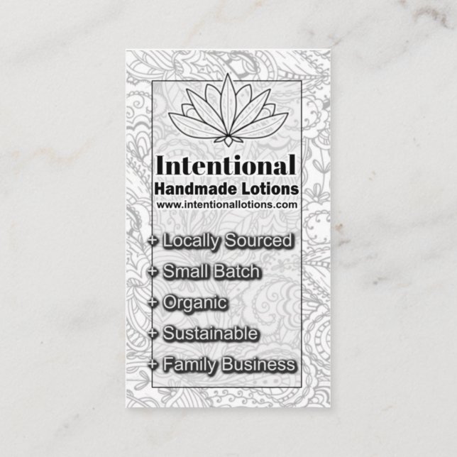 Standard, 3.5" x 2.0" Business Card (Back)