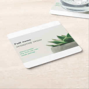 Standard, 3.5" x 2.0" Business Card Square Paper Coaster