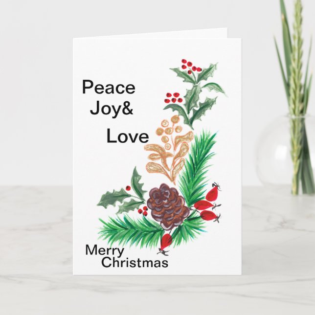 Standard, 5" x 7" Folded Holiday Card christmas (Front)