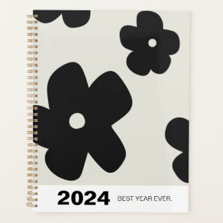 Standard (8.5" x 11"), Hard Cover, Black Spiral Pl Planner