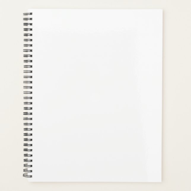 Standard (8.5" x 11"), Hard Cover, Black Spiral Pl Planner (Front)