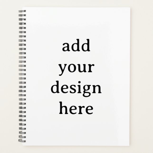 Standard 8.5" x 11" Soft Cover, Black Spiral  Planner (Front)