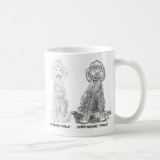 standard and substandard poodles coffee mug