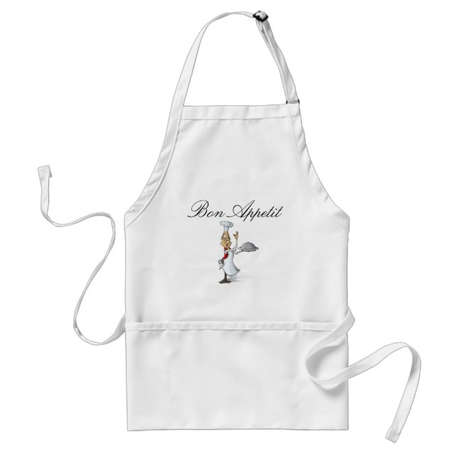 Standard Apron with Chef and Quote "Bon Appetit" (Front)
