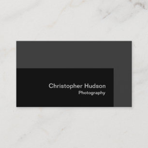 Standard Black Grey Photography Business Card