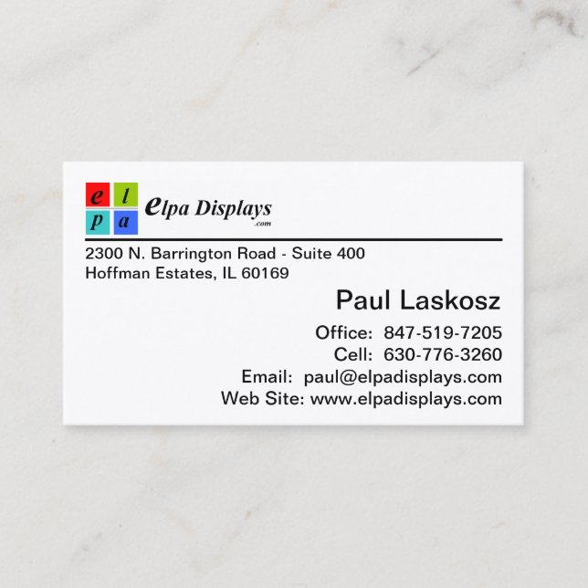 Standard Business Card (Front)