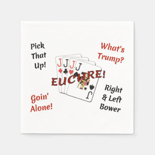 Standard Cocktail Paper Napkins - Euchre!