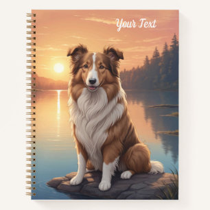 Standard Collie by Lake Notebook
