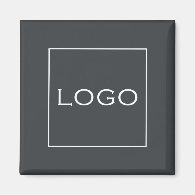 Standard Custom Logo on Charcoal Grey Background Magnet (Front)