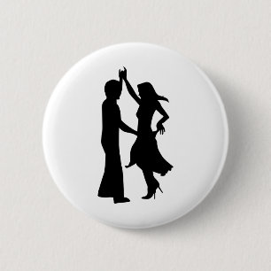 Standard dancing couple 6 cm round badge