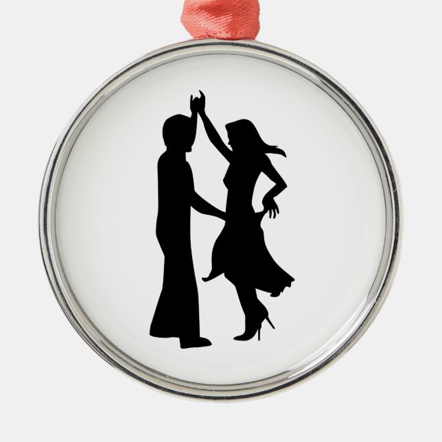 Standard dancing couple metal tree decoration (Front)