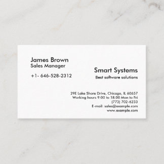 Standard Design Business Card